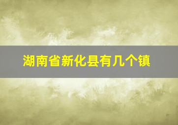 湖南省新化县有几个镇