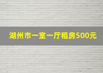 湖州市一室一厅租房500元