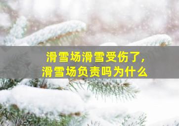 滑雪场滑雪受伤了,滑雪场负责吗为什么