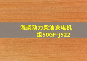 潍柴动力柴油发电机组50GF-J522