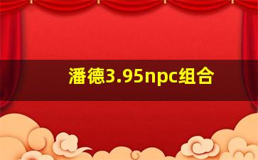 潘德3.95npc组合