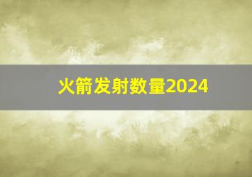 火箭发射数量2024