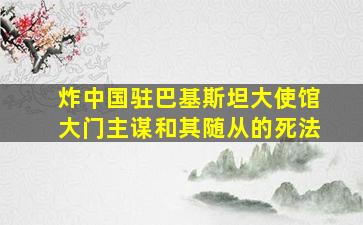 炸中国驻巴基斯坦大使馆大门主谋和其随从的死法