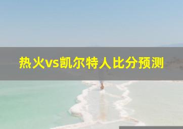 热火vs凯尔特人比分预测