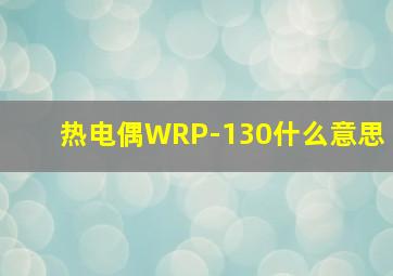 热电偶WRP-130什么意思