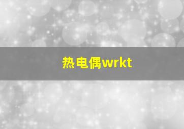 热电偶wrkt