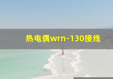 热电偶wrn-130接线