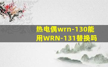 热电偶wrn-130能用WRN-131替换吗