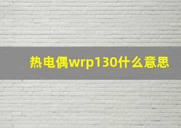 热电偶wrp130什么意思