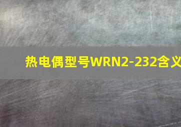 热电偶型号WRN2-232含义