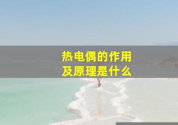 热电偶的作用及原理是什么