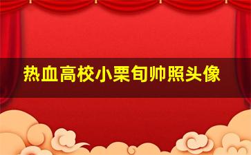 热血高校小栗旬帅照头像