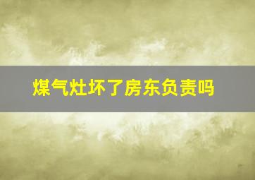 煤气灶坏了房东负责吗