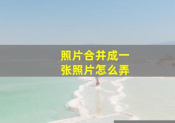 照片合并成一张照片怎么弄