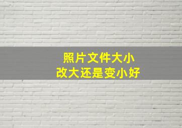 照片文件大小改大还是变小好