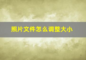 照片文件怎么调整大小