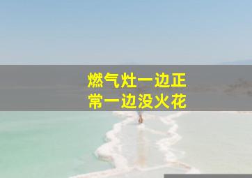 燃气灶一边正常一边没火花