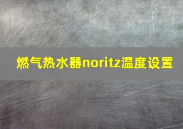 燃气热水器noritz温度设置