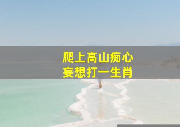 爬上高山痴心妄想打一生肖