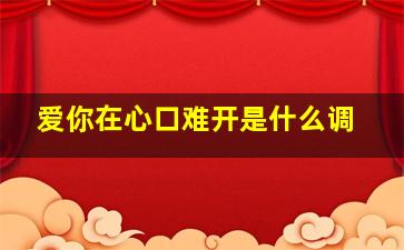 爱你在心口难开是什么调