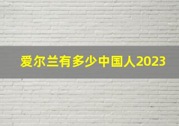 爱尔兰有多少中国人2023