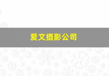 爱文摄影公司