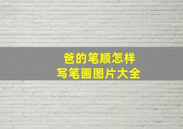 爸的笔顺怎样写笔画图片大全