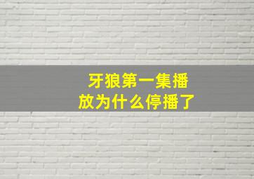 牙狼第一集播放为什么停播了