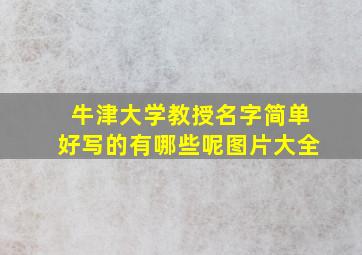 牛津大学教授名字简单好写的有哪些呢图片大全