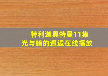 特利迦奥特曼11集光与暗的邂逅在线播放