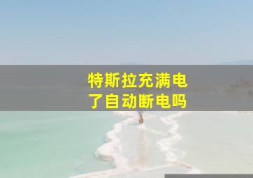 特斯拉充满电了自动断电吗