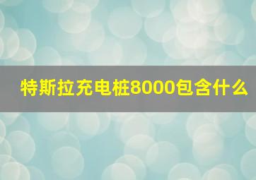 特斯拉充电桩8000包含什么