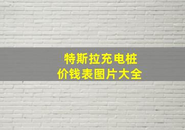 特斯拉充电桩价钱表图片大全