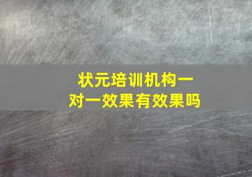 状元培训机构一对一效果有效果吗