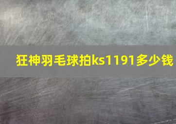 狂神羽毛球拍ks1191多少钱