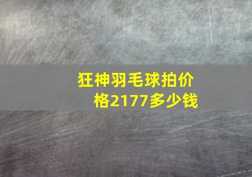 狂神羽毛球拍价格2177多少钱