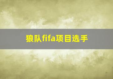 狼队fifa项目选手