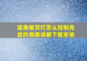 猛禽棚顶灯怎么控制亮度的视频讲解下载安装