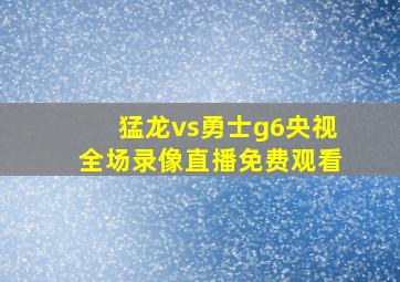 猛龙vs勇士g6央视全场录像直播免费观看