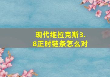 现代维拉克斯3.8正时链条怎么对