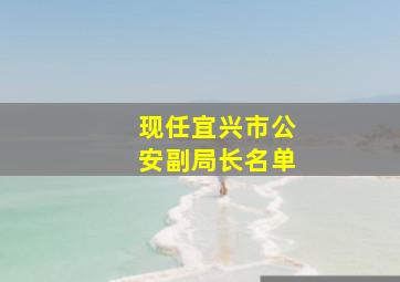 现任宜兴市公安副局长名单