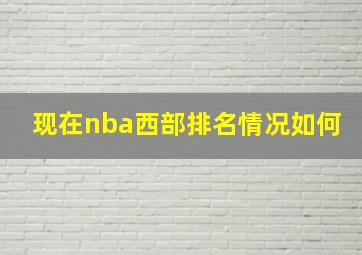 现在nba西部排名情况如何