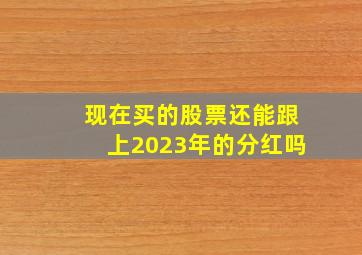 现在买的股票还能跟上2023年的分红吗