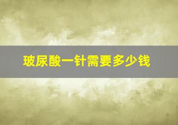 玻尿酸一针需要多少钱