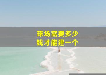 球场需要多少钱才能建一个