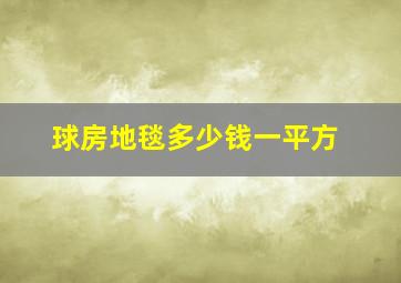 球房地毯多少钱一平方