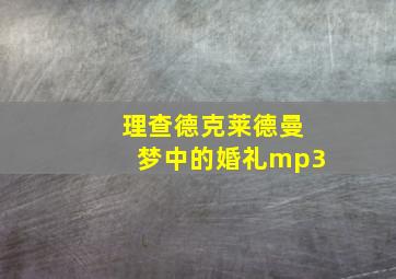 理查德克莱德曼梦中的婚礼mp3