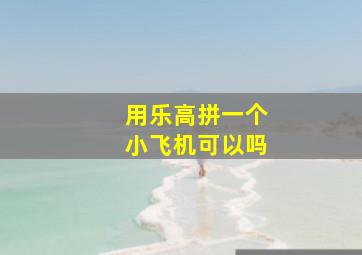 用乐高拼一个小飞机可以吗