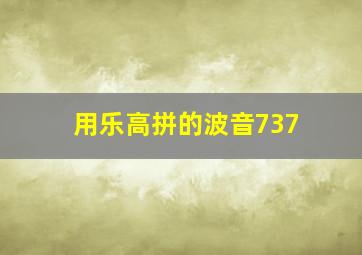 用乐高拼的波音737