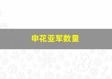 申花亚军数量